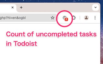 Counter for Todoist
