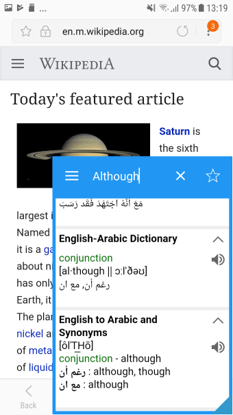 Arabic Dictionary  Translator