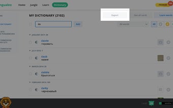 Anki-leo - LinguaLeo dictionary export