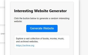 Interesting Website Generator