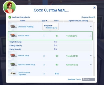 Custom Food Interactions mod for The Sims 4