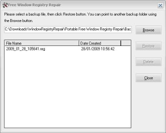 Free Window Registry Repair Portable