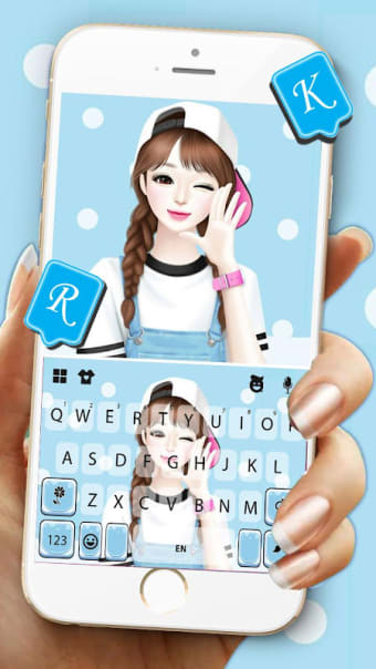 Lovely Sweet Girl Keyboard Background