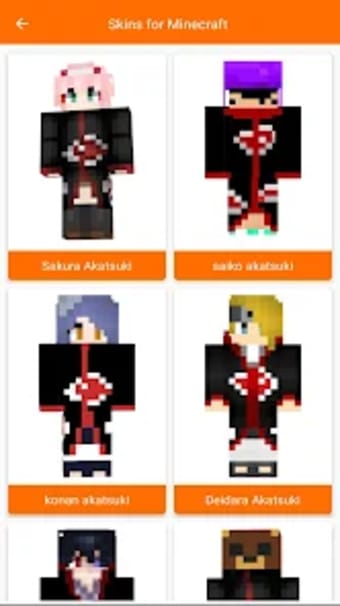 Akatsuki Skins for Minecraft