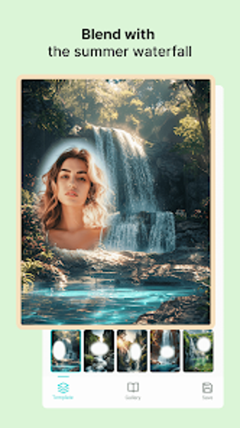 Waterfall photo frame Pic edit