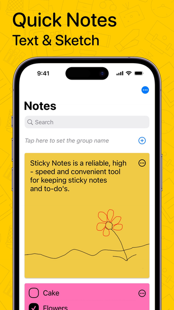 Sticky Note Widget. Stickies