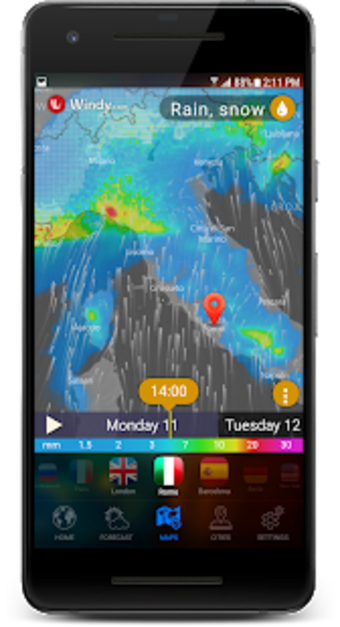 3D EARTH PRO - local weather forecast  rain radar