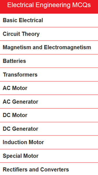 Electrical Engineering MCQs