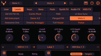 Mela 4  AUv3: Synth FX MIDI