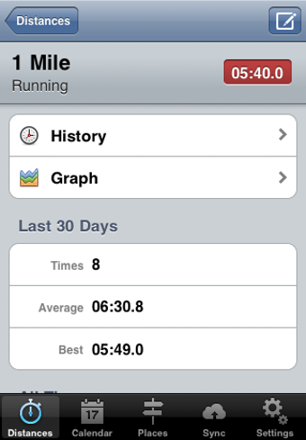 Time Keeper Pro for running biking and swimming