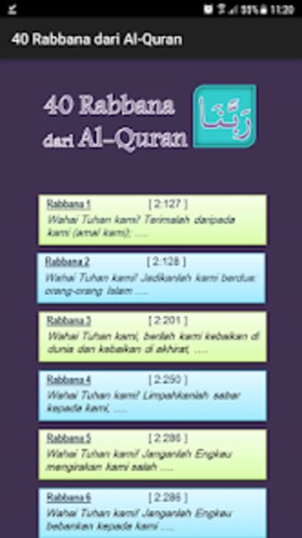 40 Rabbana dari Al-Quran