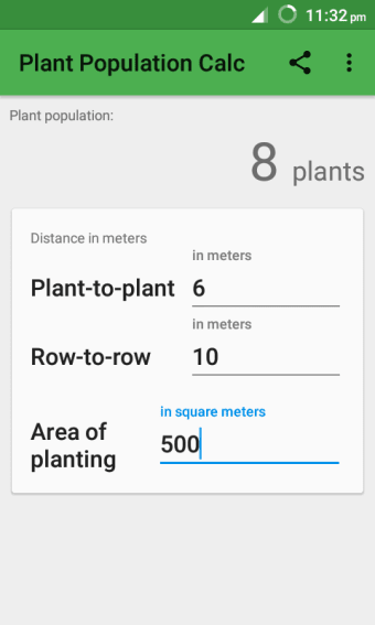 Plant Population Calculator