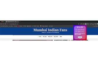 IPL Live Score Extension