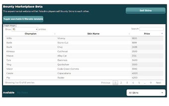 Paladins Bounty Marketplace Chrome Extension