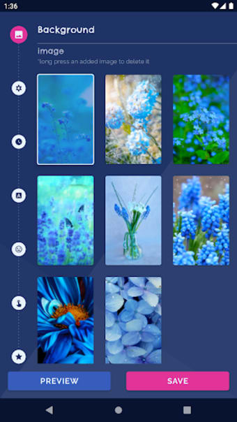 Blue Flowers Live Wallpaper