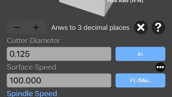 Milling Speed and Feed Calc