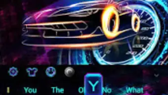 Blue laser racing keyboard