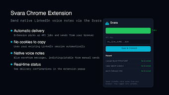 Svara – LinkedIn Voice Notes for Google Chrome - Extension Download