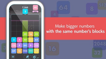 Number drops with 2048 puzzle