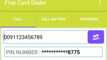 Five Card Dialer