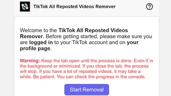 TikTok All Reposted Videos Remover