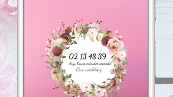 Wedding Countdown Boho Vintage