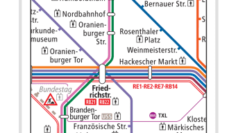 Berlin Subway: BVG U-Bahn map