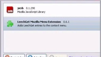LeechGet Mozilla Menu Extension