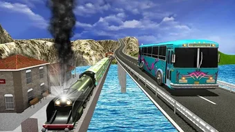 Mercedes Bus vs Train Racing :