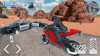 Motorcycle Driving: Cop Chase