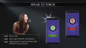 Speak to Torch Light - Clap to flash light