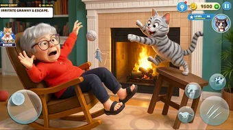 Naughty Cat Sim: Granny Pranks