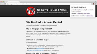 No News (is Good News!) for Google Chrome - Extension Download