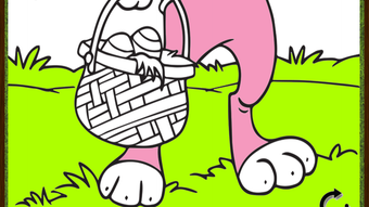 Easter Bunny Eggs ColoringBook FREE