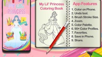 Cute Lil Princess Coloring Book - Coloring Game