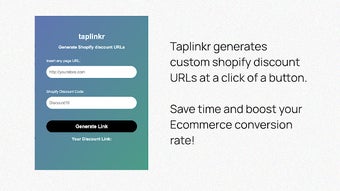 Taplinkr - Shopify Discount Link Generator