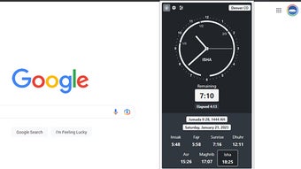Prayer Times Chrome Extension