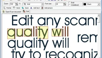 Scanned Text Editor