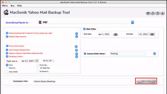 MacSonik Yahoo Mail Backup Tool