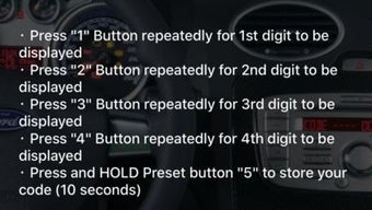 Radio Code for Ford M