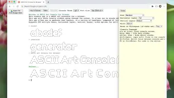 ASCII Art Console for Browser