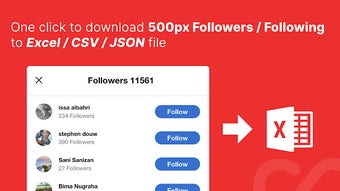 500Fo - Export followers for 500px