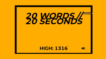 20 WORDS // 20 SECONDS