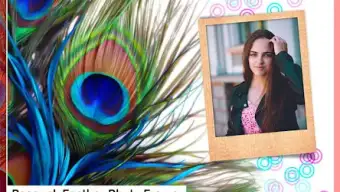Peacock Feather Photo Frame