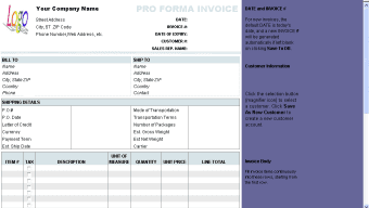Free Proforma Invoice Template