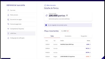 Extrato LATAM Pass em CSV