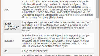 Dictionary of Journalism Study