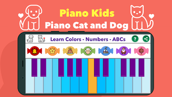 Piano Kids. Piano Cat and Dog