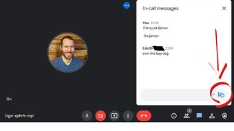 Share messages with newcomers in Google Meet