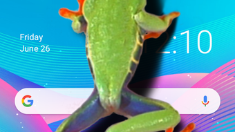 Frog walking on screen joke - iFrog